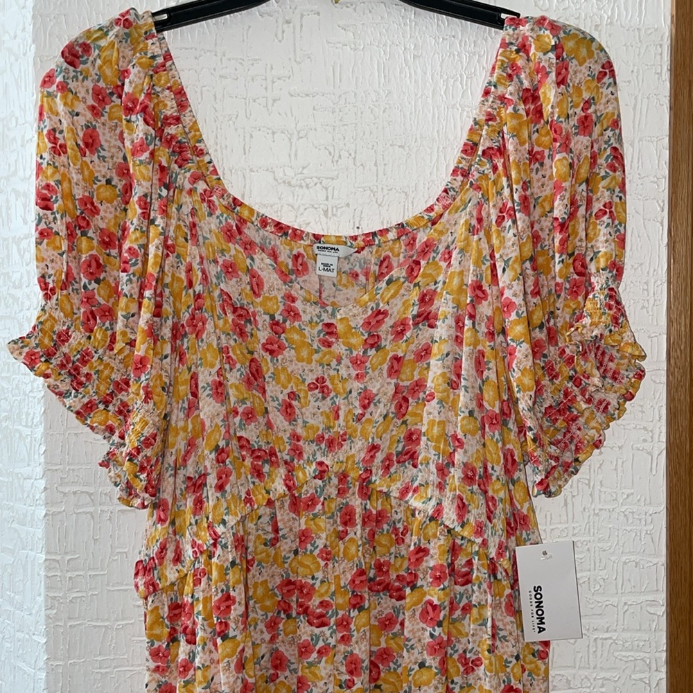 NWT | Sonoma Goods for Life | Women’s Maternity Floral Maxi Dress | Size: L-Mat
